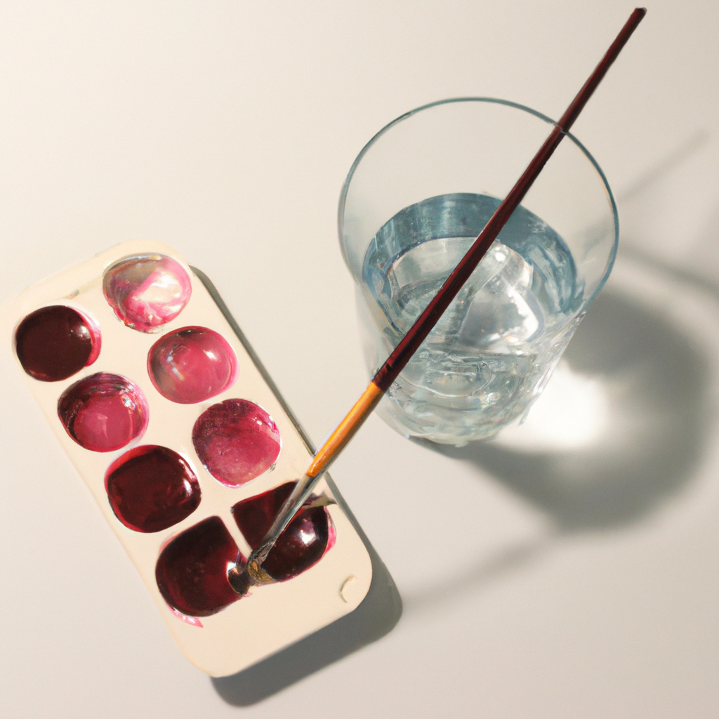 Watercolour palette minimal style